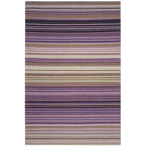 SAFAVIEH Marbella Xanthia Striped Area Rug, White/Lilac, 8' x 10'