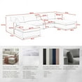 thumbnail image 3 of Kaelynn Sofa Gray Linen Upholstered 4 Seat and 2 Ottoman, 3 of 11