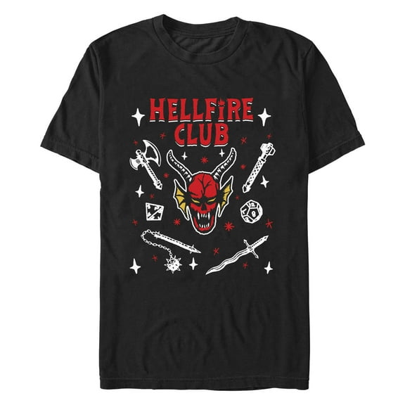 Netflix Men's Stranger Things Hellfire Club Icon Graphic T-Shirt