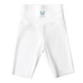 thumbnail image 3 of adviicd Summer Children's Pants Butterfly High Waisted Shorts Slim Breathable Girls Shorts Wear Yoga Pants Over Out Wear Toddler Girls Elastic Waist Shorts (White,3-4 Years), 3 of 5