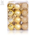thumbnail image 2 of Gustave Baubles Hanging Glitter Multi-color Plastic Christmas Ball Ornaments, 24 Count (1.18"), 2 of 9