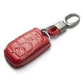 thumbnail image 2 of Vitodeco Genuine Leather Keyless Entry Remote Control Smart Key Case Cover with Leather Key Chain Compatible for RAM 1500 2019-2025 (4-Button, Red), 2 of 5