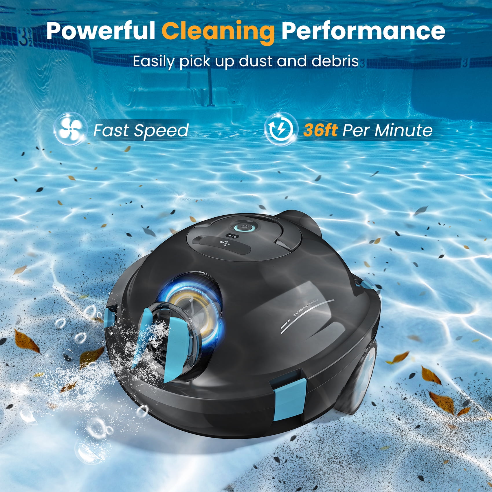 Devoac Cordless Robotic Pool Vacuum, Y10