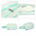 thumbnail image 3 of 3 piezas de bolsa cosmética duradera para mujeres para vacaciones, camping y actividades al aire libre, verde, 3 of 4