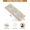 thumbnail image 5 of Brown Gray Stair Treads for Wooden Steps Indoor Runner Rug Carpet, Abstract Modern Street Painting Art Ombre 15 Pieces Peel and Stick Staircase Step Treads Covers Washable Throw Door Mats, 30"x8", 5 of 5