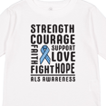 thumbnail image 4 of Inktastic ALS Awareness Strength Courage Support Boys or Girls Long Sleeve Toddler T-Shirt, 4 of 5