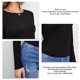 thumbnail image 5 of Mujeres Open Back Tie Top Hollow Backless Transpirable de Manga Larga Camisa Entrenamiento para Correr Fitness Negro XL, 5 of 6