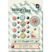 My Minds Eye Now & Then Mildred Decorative Brads 22/Pkg -Girls