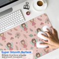 thumbnail image 4 of Long Mouse Pads for Desk,Floral Fairy Princess Pattern Desk Mats on Top Of Desks, Desk Mouse Pad Extra Large with 3mm Non-Slip Base and Stitched Edge for Gaming,Office,Work,Home 31.5"x11.8", 4 of 6
