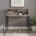 thumbnail image 4 of 42" Industrial Secretary Desk with Hutch - Dark Walnut, 4 of 4