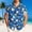 #48-Sky Blue, variant on Men's Short Sleeve Hawaiian Shirt Printed 4-Way Stretch Breathable Button Down Summer Top Sky Blue Gifts for Father 1X