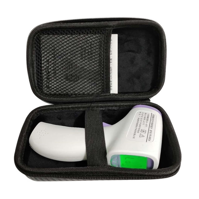 unbranded Estuche Para Termómetro Negro Resistente A Golpes Con Clásico De Cremallera