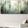 thumbnail image 2 of wall26 Canvas Print Wall Art Set Grunge Industrial Blue &amp; Tan Color Field Abstract Shapes Illustrations Modern Art Contemporary Colorful Multicolor for Living Room, Bedroom, Office - 16"x24&, 2 of 5