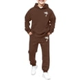 thumbnail image 2 of Toddler Boy Outfits 2 Piece Long Sleeve Crew Neck Graphic Print Top And Jogger Pants for Daily Baby Boys' Clothing Sets Coffee 8 Years-9 Years, 2 of 5