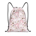 thumbnail image 1 of Saiise Cute Rabbit Pattern Sports Drawstring Backpack - String Swim Gym Bag with Wet Proof Pocket for Women&Men-Small, 1 of 6