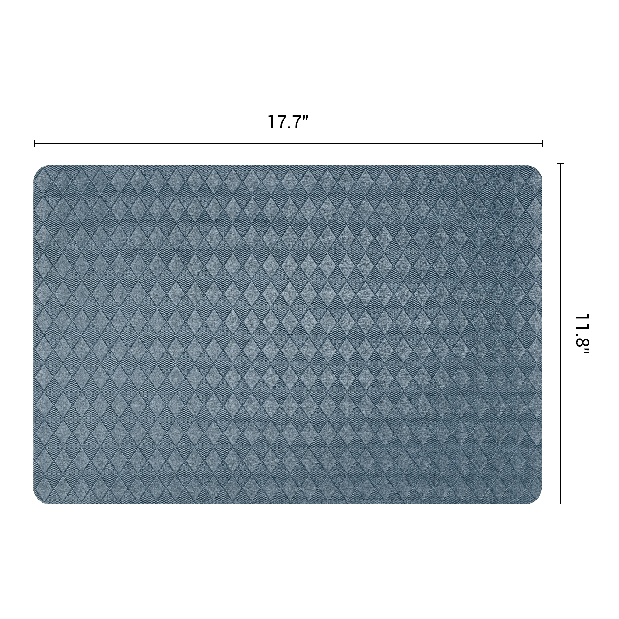 Unique Bargains Set of 6 Leather Placemats for Kitchen Dining Table Dark Blue
