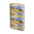 thumbnail image 1 of Giraffe Family African Animals Pattern Metal Rectangle Lapel Hat Pin Tie Tack Pinback, 1 of 4