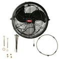 Hyper Tough 18 inch Outdoor Wall Mounted Fan with Misting Kit, 3 Blades, Black