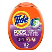 Tide PODS Liquid Laundry Detergent pacs Spring Meadow Scent 112 count