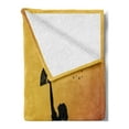 thumbnail image 2 of Spanish Soft Flannel Fleece Throw Blanket, Flamenco Couple Dancer and Guitarist Silhouettes at Sunset Scenery, Cozy Plush for Indoor and Outdoor Use, 50" x 70", Yellow Black Dark Orange, by Ambesonne, 2 of 5