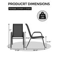 thumbnail image 4 of Goldensoil Patio Stackable Chairs Set of 4 with Breathable Textilene Fabric & Metal Frame, Black, 4 of 9