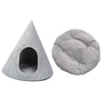 thumbnail image 4 of Tienda de campaña triangular extraíble y lavable para gatos, casa cueva tipo tipi para gatos, casa plegable para mascotas para exteriores, coche,, 4 of 8