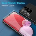 thumbnail image 2 of [3+3 Pack] Glass Screen Protector for Samsung Galaxy A13 with Camera Lens Protector, 3D Curved, 6.5 inch 9H Tempered Glass for Galaxy A13 Glass Screen Protector, 2 of 6