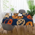thumbnail image 6 of Coolnut Halloween Pumpkin Tablecloth, Waterproof Washable Polyester Square Table Cover, Durable Tablecloth for Kitchen Dining Table Party Decor, 60"X 120", 6 of 7