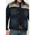 thumbnail image 3 of Cody James Men's Freedom Southwestern Yoke And Suede Trim Denim Jacket - CJSP24O60-DKW, 3 of 4