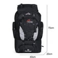 thumbnail image 2 of 80L Extra Large Hiking Camping Backpack Rucksack Waterproof Travel Luggage Bag Black,Black, 2 of 2