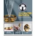 thumbnail image 4 of Wowow Kitchen Faucet with Glass Rinser: WOWOW Stainless Steel Kitchen Sink Faucet and Cup Rinser Combo for Kitchen Sink 2 or 4 Hole, Gold, 4 of 7
