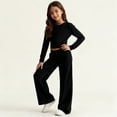 thumbnail image 6 of YunPes Teen Girls Corduroy Pants Baggy Wide Leg Pants Elastic High Waist Loose Sweatpants Casual Stretchy Pockets Trousers, 6 of 10