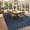 Blue, variant on HIWEAVER Black 2' x 6' Modern Geometric Easy Jute Runner for Bathroom Washable Striped Print Indoor Outdoor Carpet Non-Slip Stain-Resistant Kitchen Throw Mat Low Pile Patio Rug Decor
