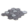 thumbnail image 3 of Sample - Modket Gray Aluminum Hexagon Modern Metallic Modern Mosaic Tile Backsplash Kitchen Wall, 3 of 6