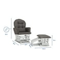 thumbnail image 6 of Graco Parker Infant Nursery Wood Glider and Ottoman White with Gray, 6 of 6