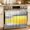 White Gray Yellow, variant on Turquoise Checkered Oven Skirt Curtain 32"Wx24"L, Waterproof Ruffled Stove Cover Skirt with 8 Ribbon Ties, Farmhouse Buffalo Plaid Decorative Oven Door Curtains Drapes for Kitchen Cabinet Storage