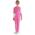 thumbnail image 2 of iEFiEL Kids Girls Figure Skating Bodysuit Ballerina Gymnastics Acrobatics Leotard Long Sleeve Shiny Rhinestones Jumpsuit Pink 8, 2 of 7