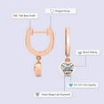 thumbnail image 2 of Diamond Dangle Earring | 4 Carat IGI Certified Heart Shape Lab Grown Diamond Dangle | 14K in Rose Gold | Zuri Bezel Lab Diamond Earrings | Bezel Setting | FG-VS1-VS2 Quality | Friendly Diamonds, 2 of 6