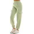 thumbnail image 2 of Derek Heart Woman's High Rise Fleece Jogger Pants, Laurel Green, Xlarge, 2 of 7