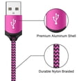 thumbnail image 5 of Usb C Cable,HopePow 2pcs 6ft Usb A to Usb C Cable Cord 3A Super Fast Charger Long Type C Charger Nylon Braided Type C USb Charging Cable Usb C for Samsung High Speed Android Phone Charger Type C, 5 of 7