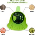 thumbnail image 3 of Garden Guru Handheld Seed Spreader Shaker – Multi Use Grass Seed, Fertilizer, Salt, Ice & Snow Melt Spreader – Adjustable Twist Cap w Multiple Size Openings – Lightweight 1L Capacity Hand Seeder, 3 of 9