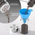 thumbnail image 6 of CshidWorld 16 Jars Revolving Spice Rack Organizer, Seasoning Spice Rack for Countertop/Cabinet/Kitchen Storage, Rotating Stainless Steel Spice Tower Organizer with 32 Spice Labels, 1 Pen and 1 Funnel, 6 of 9