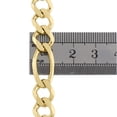 thumbnail image 6 of 14K Yellow Gold 10mm Solid Plain Figaro Link Bracelet Lobster Clasp 9 Inch, 6 of 7