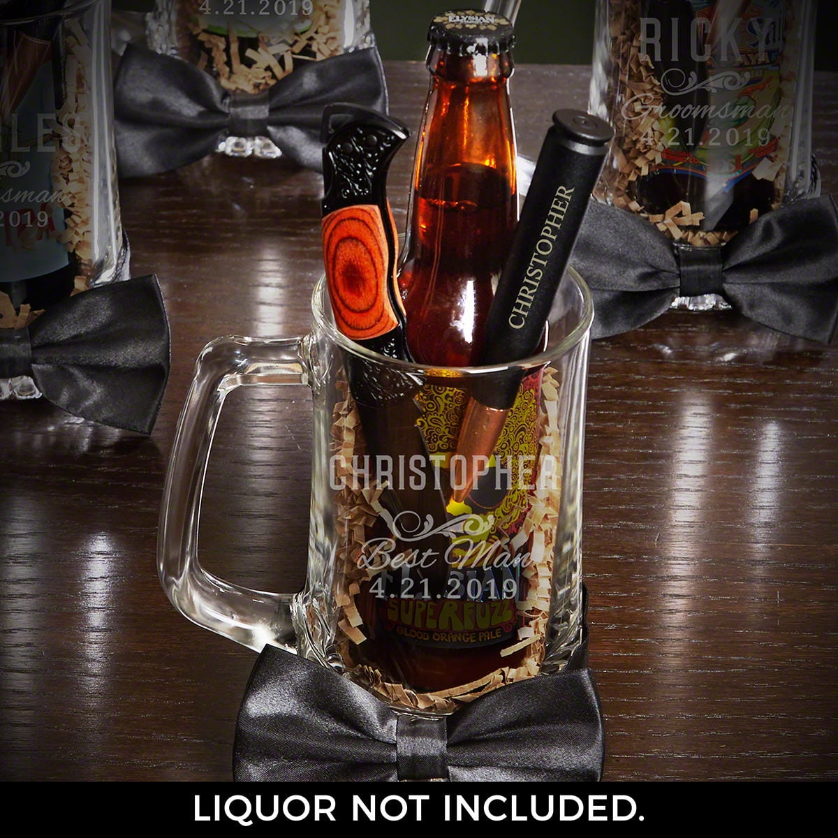 Classic Groomsman Custom Beer Mug Gift Set