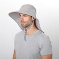 thumbnail image 5 of Esolom Outdoor fishing Flap Cap Wide Brim Sunshade Foldable Mesh Sweatband Neck Cover Bucket Hat, 5 of 7