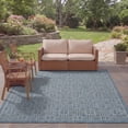 thumbnail image 3 of SAFAVIEH Courtyard Neville Geometric Indoor/Outdoor Area Rug, Navy/Grey, 9' x 12', 3 of 9
