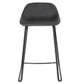 thumbnail image 5 of Cortesi Home Ava Counterstools in Charcoal Black Faux Leather (Set of 2), 5 of 11