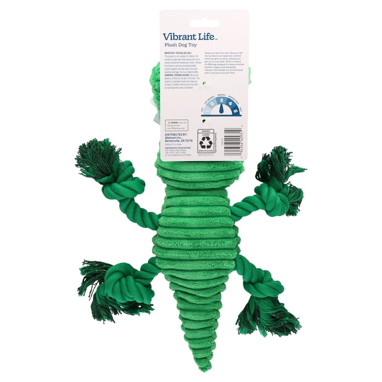 Vibrant Life Green Alligator Plush Dog Toy with Squeaker photo 8