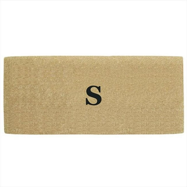 Nedia Home O2129T Tapis de Coco Robuste - 22 x 36 Po Sans Bordure - Monogrammé T