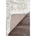 thumbnail image 4 of nuLOOM Machine Made Shags, Contemporary, Solid & Striped 100 Percent Polypropylene White Rug (5` 3" x 7` 6" Oval), 4 of 4